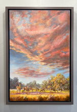 Load image into Gallery viewer, Custom framed original oil painting titled Amazing Graze by Pat Cross.