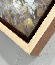 Load image into Gallery viewer, Close up of framed original oil painting titled Appalachian Angling by Pat Cross.