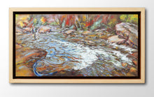 Load image into Gallery viewer, Framed Appalachian Angling original oil painting by Pat Cross