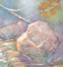Load image into Gallery viewer, Detail of Custom framed original oil painting by Pat Cross titled Big Boulder Bonanza.