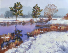 Load image into Gallery viewer, Original oil painting titled First Snow by Pat Cross