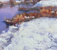 Load image into Gallery viewer, Detail of Original oil painting titled First Snow by Pat Cross