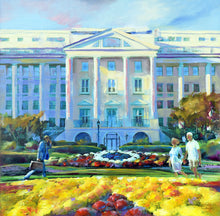 Load image into Gallery viewer, Print of the Greenbrier Hotel by Pat Cross.