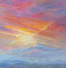 Load image into Gallery viewer, Heavenly Westward View oil painting commission detail by Pat Cross