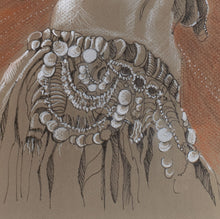 Load image into Gallery viewer, Kinesthetic Art original drawing detail by Pat Cross.