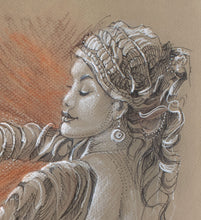 Load image into Gallery viewer, Kinesthetic Art original drawing detail by Pat Cross.