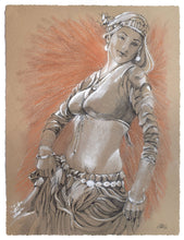 Load image into Gallery viewer, Music in Motion original drawing by Pat Cross.