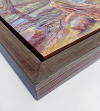 Load image into Gallery viewer, Detail of custom frame on Original oil painting titled Praiseworthy by Pat Cross.