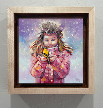 Load image into Gallery viewer, Custom framed original oil painting titled Sharing Secrets by Pat Cross.