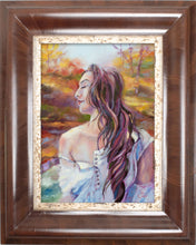Load image into Gallery viewer, New, custom framed, original oil painting titled Sunshine on My Shoulder by Pat Cross.
