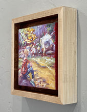 Load image into Gallery viewer, Detail of frame on original oil painting titled To There from Here by Pat Cross.