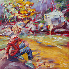 Load image into Gallery viewer, Original oil painting titled To There from Here by Pat Cross.