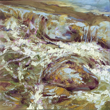Load image into Gallery viewer, Original oil painting titled Whaleback Rock by Pat Cross.