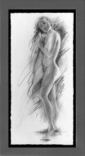 Load image into Gallery viewer, Afternoon Spa is a framed original drawing by Pat Cross.
