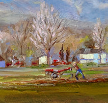 Load image into Gallery viewer, Earth and Sky oil painting detail by Pat Cross