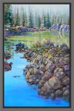 Load image into Gallery viewer, Emerald Path 36x24 framed original oil painting by Pat Cross
