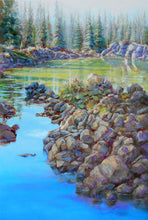 Load image into Gallery viewer, Emerald Path 36x24 original oil painting by Pat Cross

