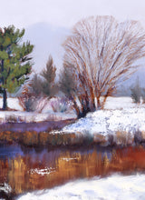 Load image into Gallery viewer, Reflections in Purple original oil painting detail by Pat Cross.