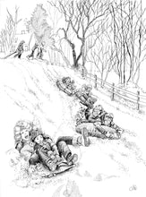 Load image into Gallery viewer, Original pen and ink drawing titled For Kids of All Ages by Pat Cross.