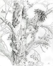 Load image into Gallery viewer, Hello My Friend original pen and ink drawing by Pat Cross.