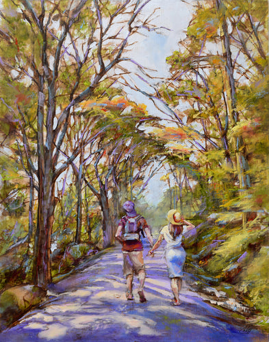 Just the Two of Us original oil painting by Pat Cross.