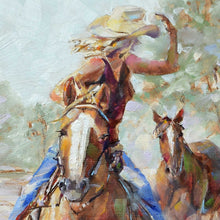 Load image into Gallery viewer, Pardon My Dust original oil painting detail by Pat Cross.