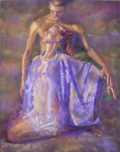 Passion in Purple original oil painting by Pat Cross.
