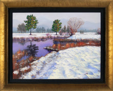 Load image into Gallery viewer, Framed Reflections in Purple original oil painting by Pat Cross.