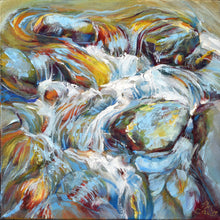 Load image into Gallery viewer, River Rock Music original oil painting by Pat Cross.