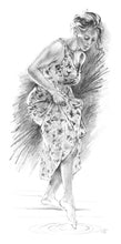Load image into Gallery viewer, Testing the Waters original graphite drawing by Pat Cross