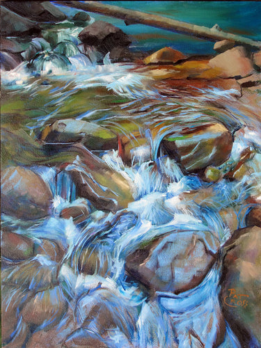 The River Dance original oil painting by Pat Cross
