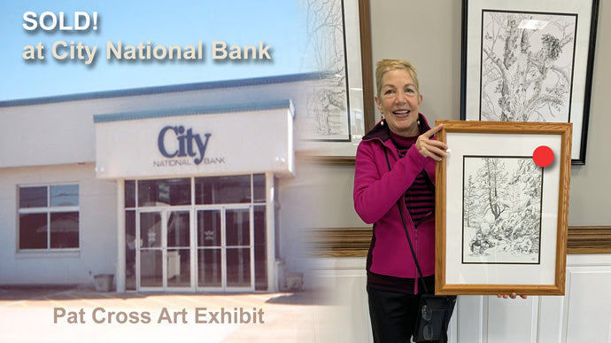 SOLD during the Exhibit of Pat Cross Drawings at City National Bank