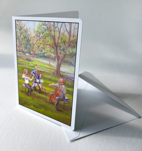 Vivaldi in the Park 7x5 Notecard with  an A7 envelope