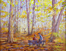 Load image into Gallery viewer, Autumn Cinema oil painting by Pat Cross.
