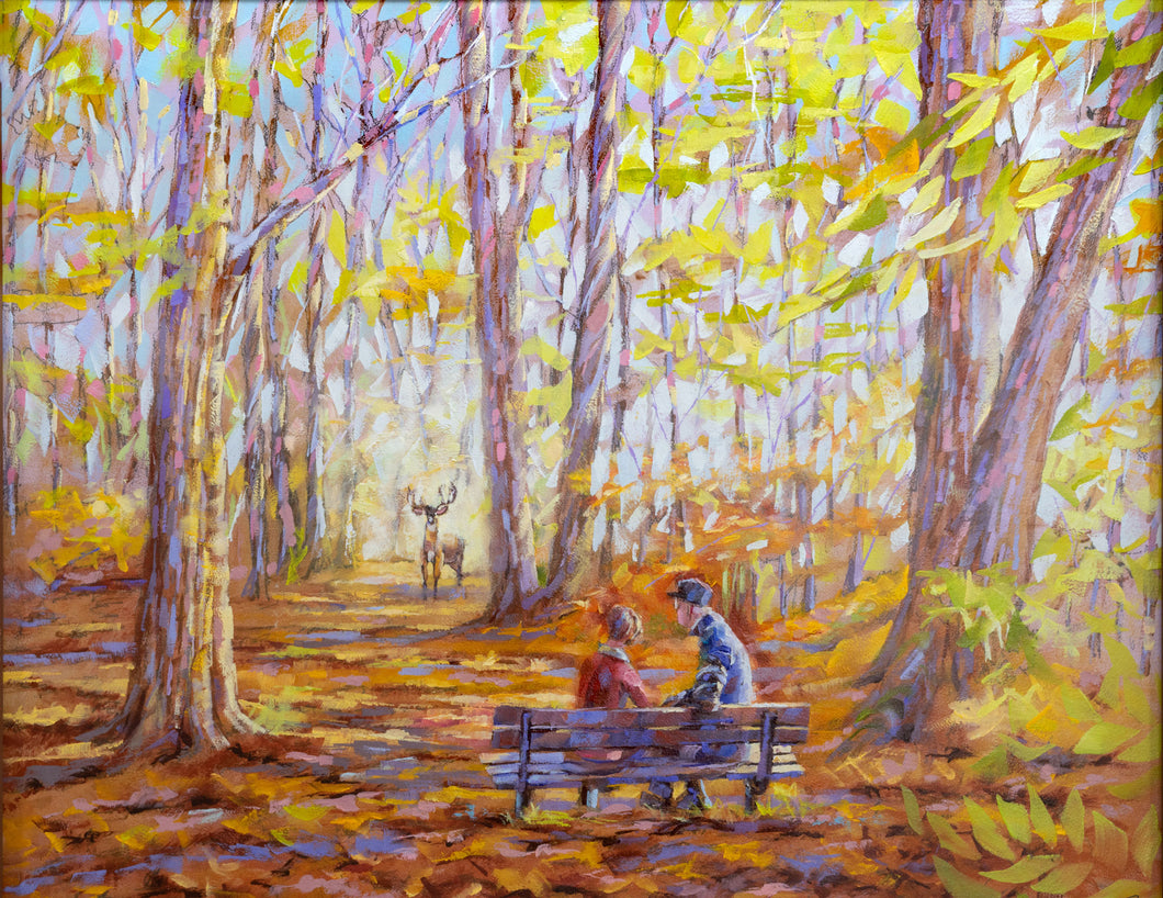 Autumn Cinema oil painting by Pat Cross.