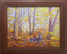 Load image into Gallery viewer, Framed Autumn-Cinema oil painting by Pat Cross.
