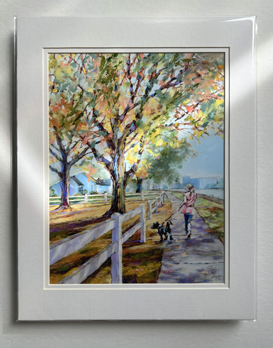 Beyond the Fence Line Matted Print