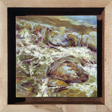 Load image into Gallery viewer, Custom framed Original oil painting titled Whaleback Rock by Pat Cross.
