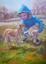 Load image into Gallery viewer, Family Farm Friends portrait by Pat Cross.
