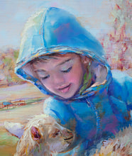 Load image into Gallery viewer, Detail of Family Farm Friends portrait by Pat Cross.
