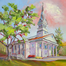 Load image into Gallery viewer, Original oil painting titled Greenbrier Chapel in Summer by Pat Cross.
