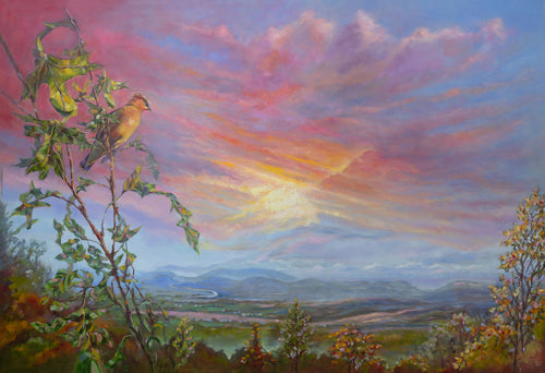 Heavenly Westward View oil painting commission by Pat Cross