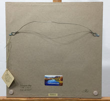 Load image into Gallery viewer, The back of this framed artwork is protected with a craft paper dust jacket
