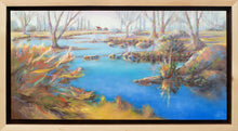 Load image into Gallery viewer, Framed Original oil painting by Pat Cross titled Imagine a New Beginning.
