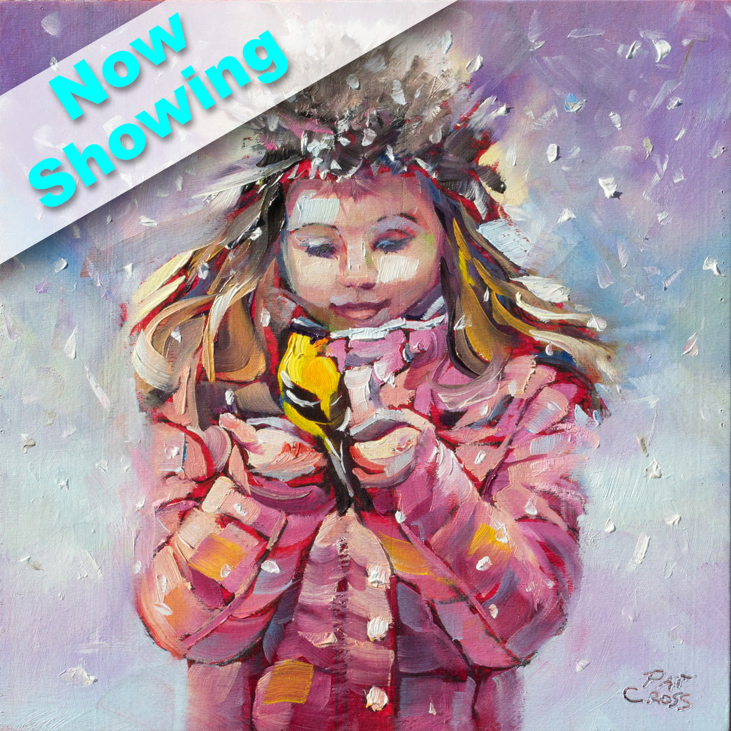 New art by Pat Cross now showing in the juried exhibit Small Packages at Tamarack Marketplace.