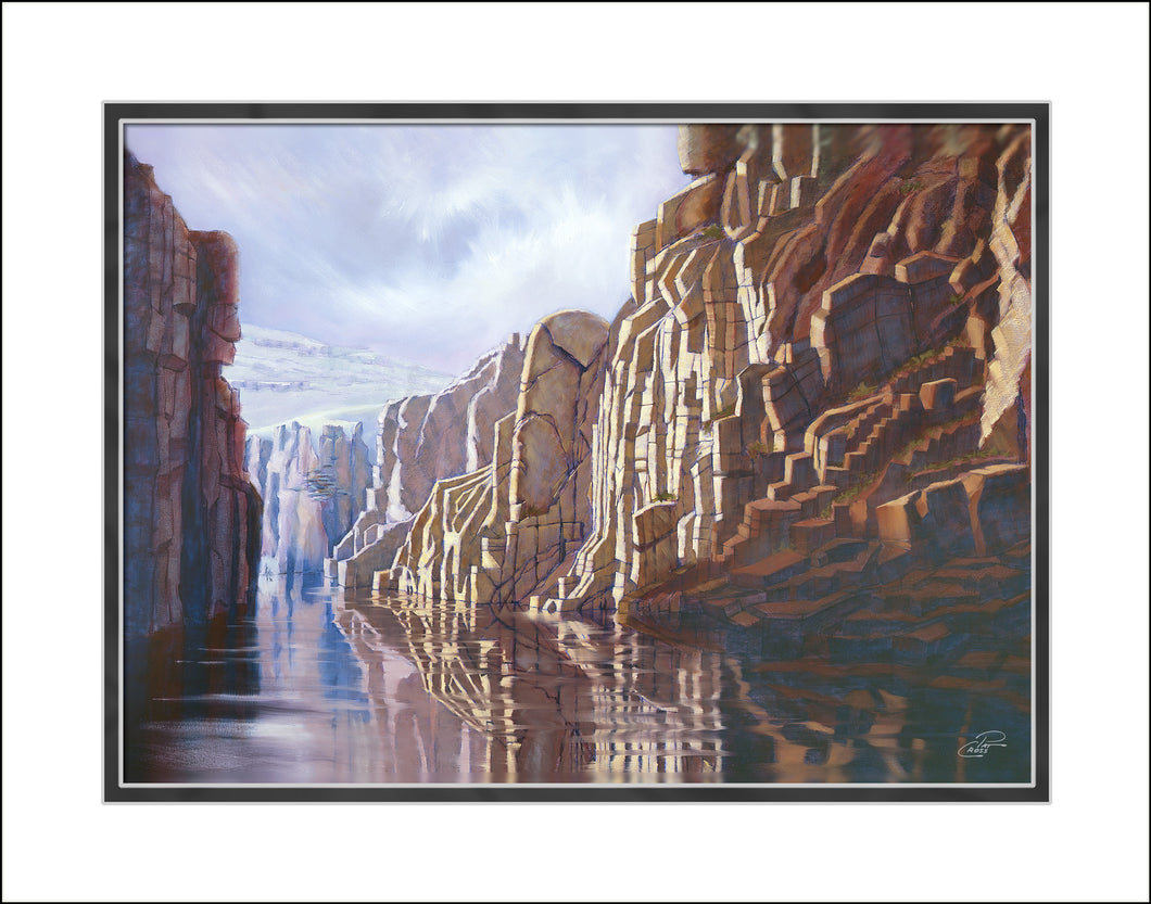 Owyhee-River-Canyon-11x14-Print is from an award winning original oil painting by Pat Cross.