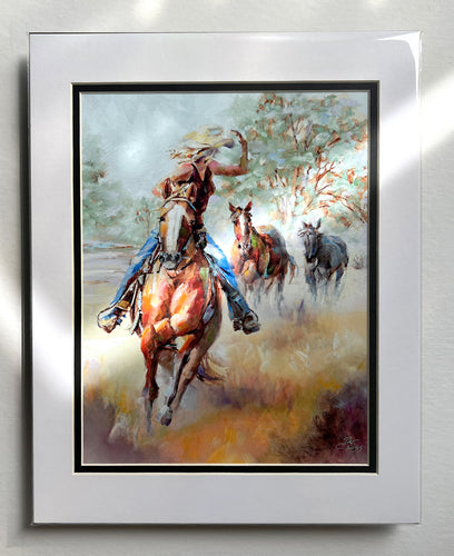 Pardon My Dust double matted print ready for a 14