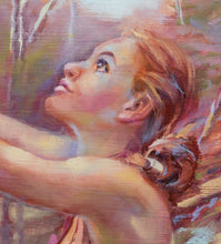 Load image into Gallery viewer, Detail of Original oil painting titled Praiseworthy by Pat Cross.
