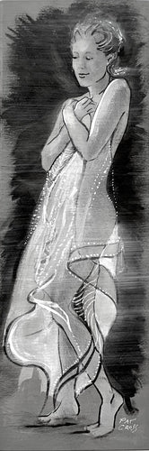 Original pen and ink drawing titled Spa Holiday by Pat Cross.