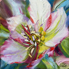 Load image into Gallery viewer, Original oil painting titled Spring Lenten Rose by Pat Cross.
